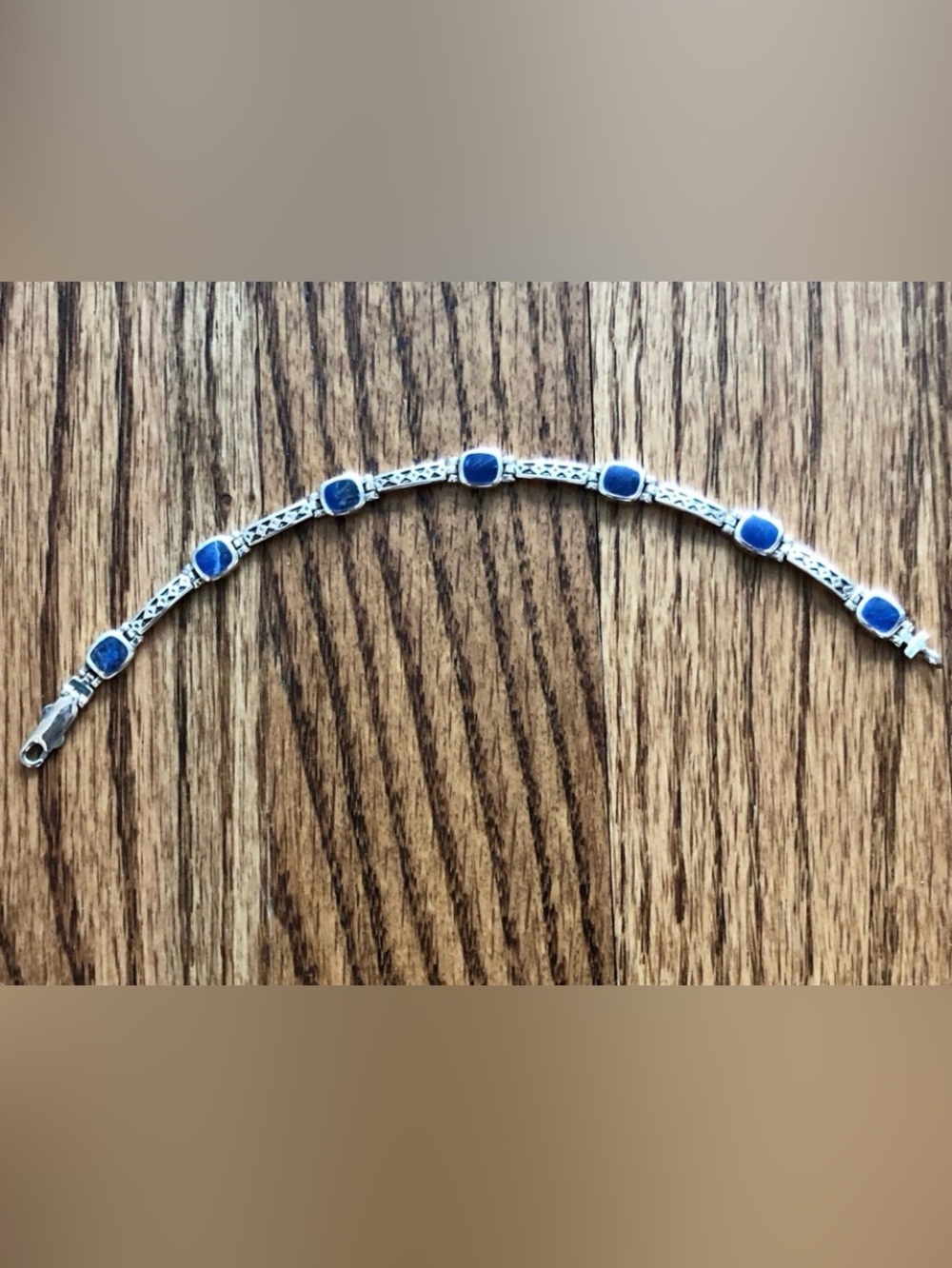 Silpada Sterling Silver Bracelet with Blue Cabochons
